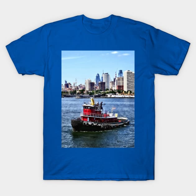 Philadelphia PA - Tugboat by Philadelphia Skyline T-Shirt by SusanSavad